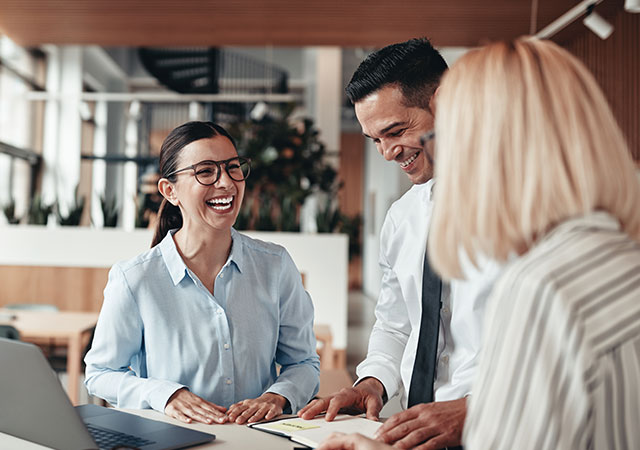 image of group members conversing