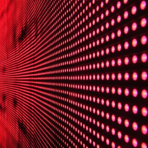 tech photo with red dots